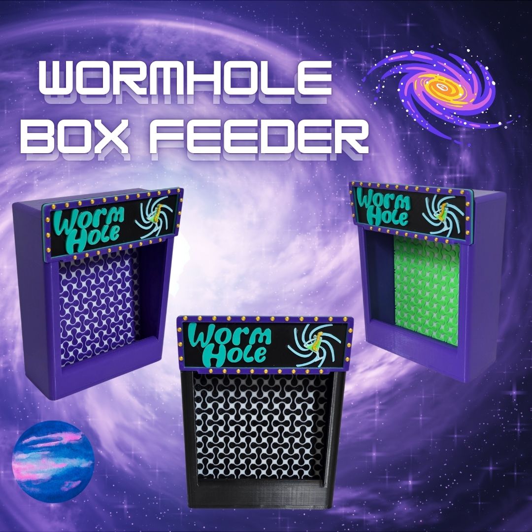 Worm Hole, Box Feeder, Unique, Reptile Feeder