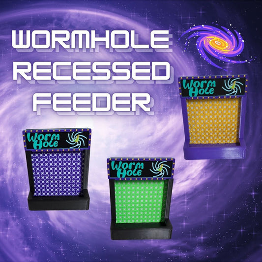 Wormhole, Recessed Feeder, Unique, Reptile Feeder
