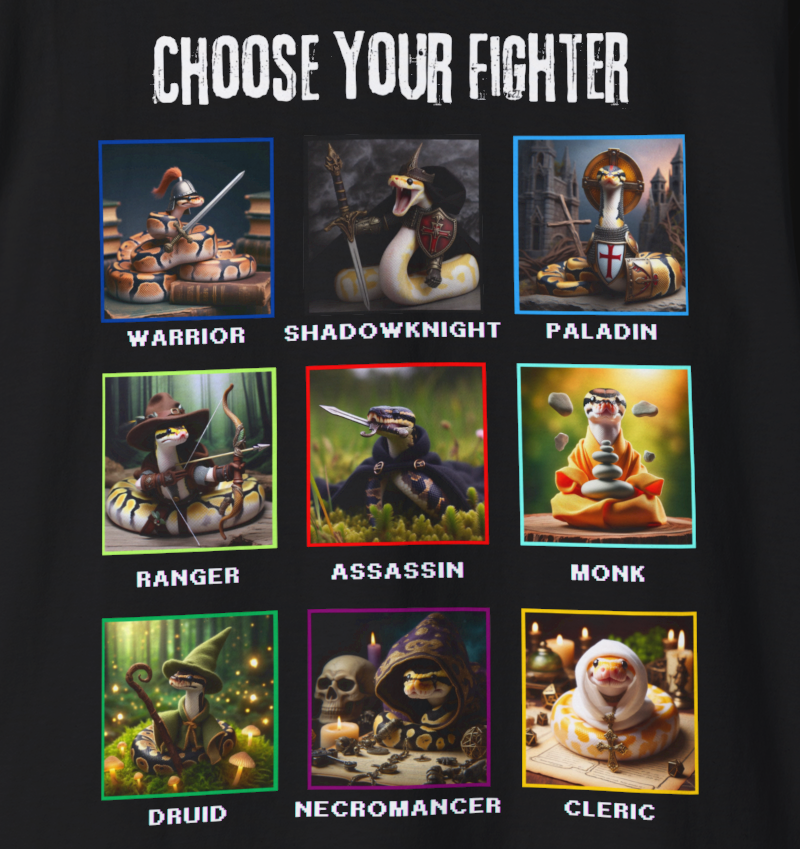 Choose your Fighter T-Shirt, Ball Python Edition