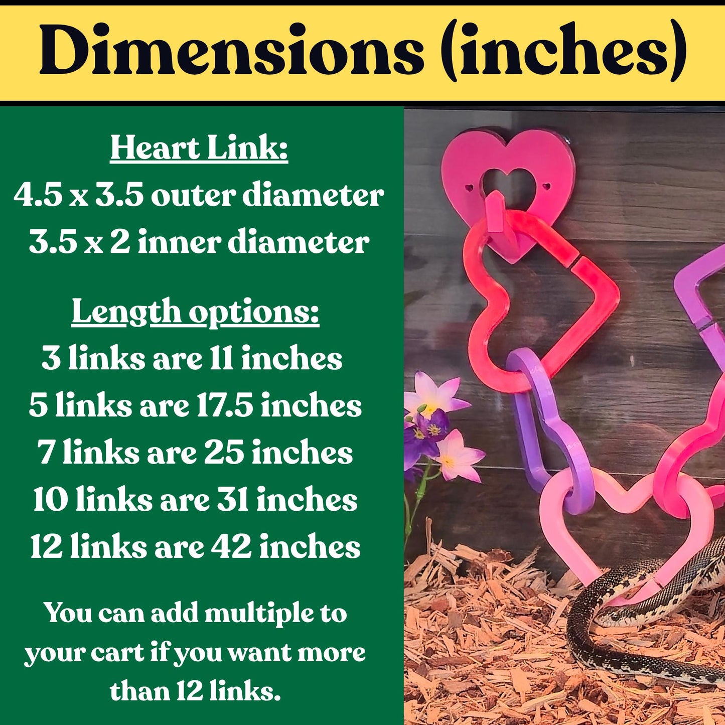 Heart Links reptile climbing enrichment product image