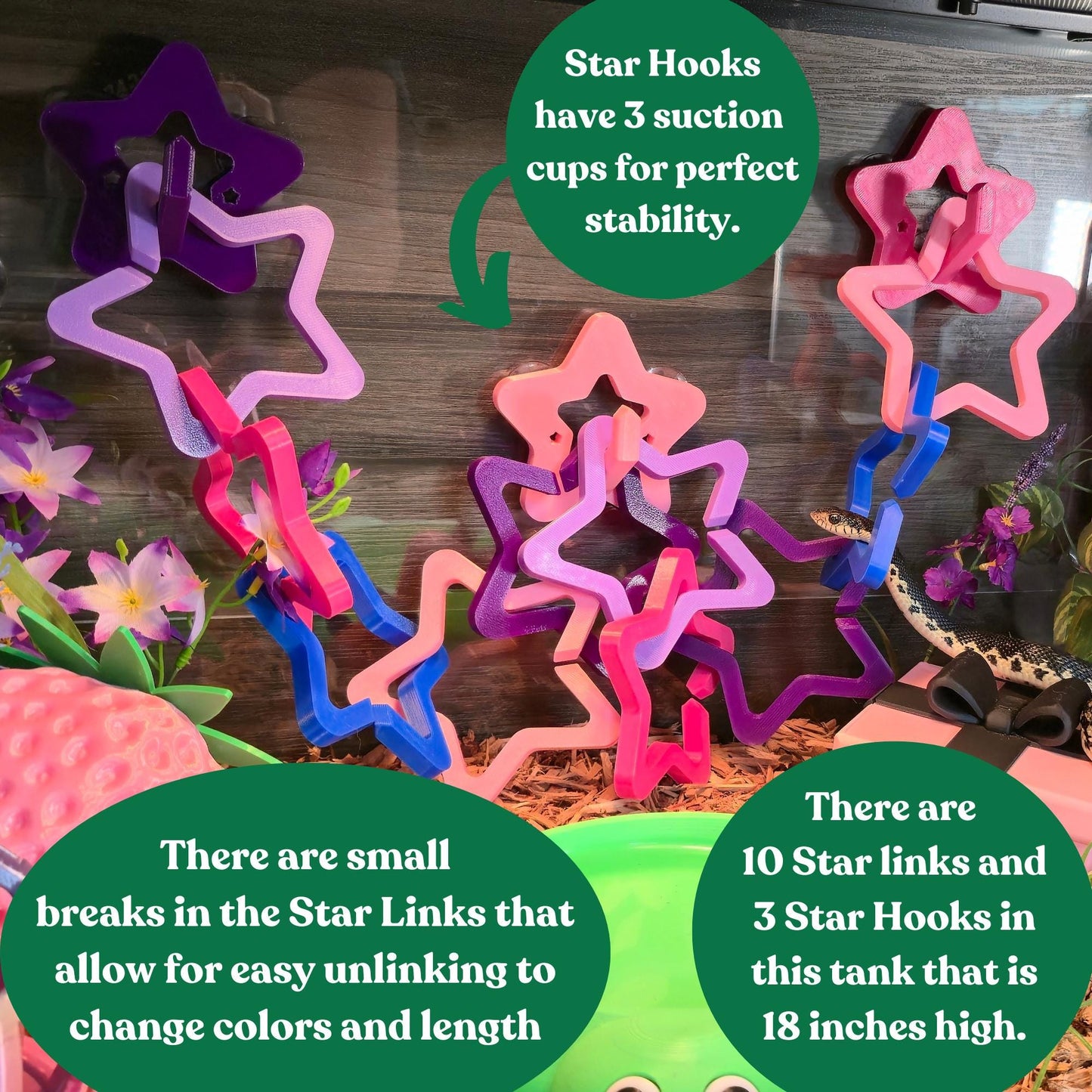Star Links modular snake climbing rings