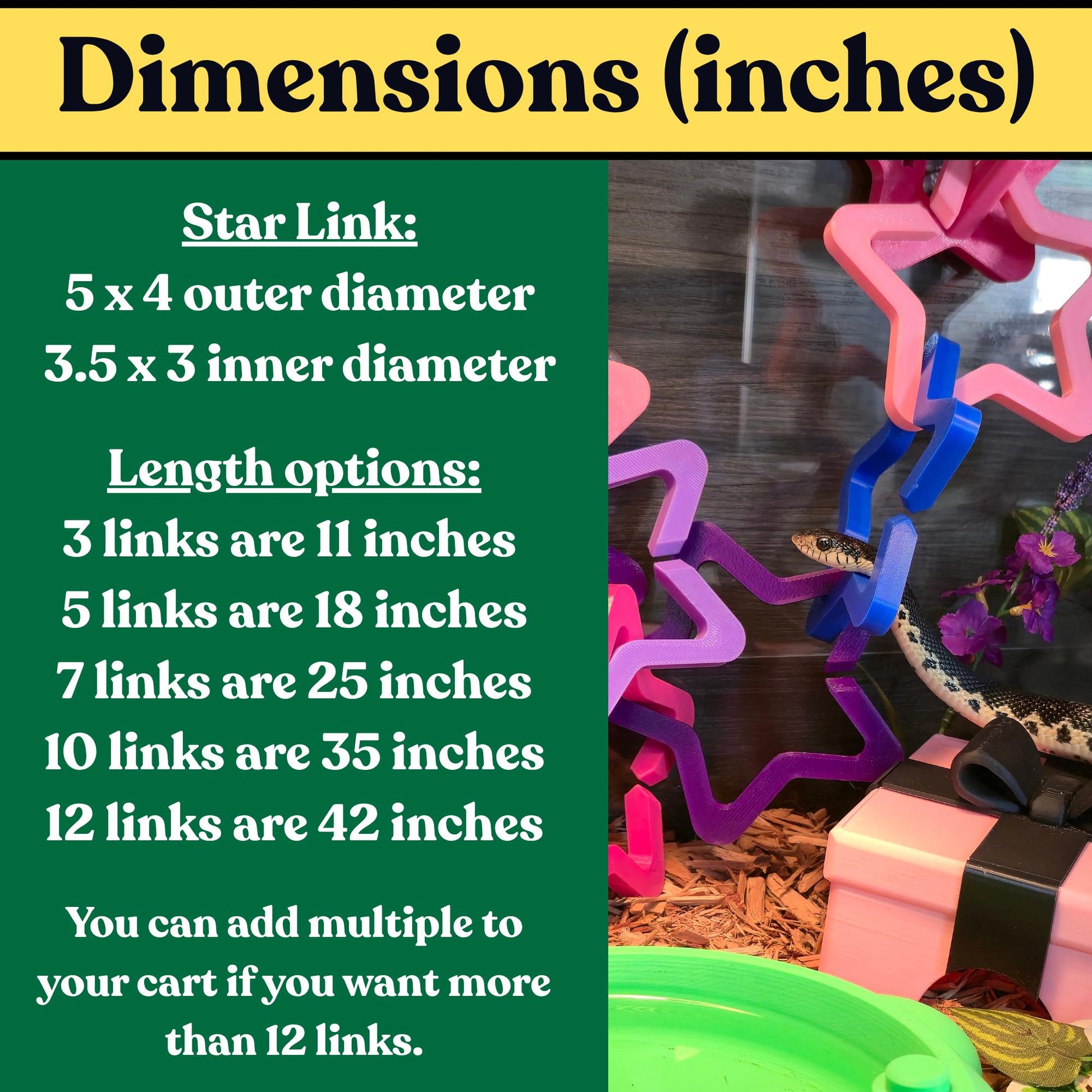 Star Links reptile enclosure enrichment setup