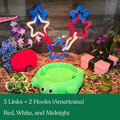 Star Links with enclosure hooks